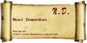 Noel Domonkos névjegykártya